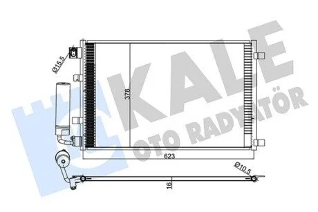 Радіатор кондиціонера Nissan Qashqai, Qashqai +2 KALE OTO RADYATOR Kale 345265