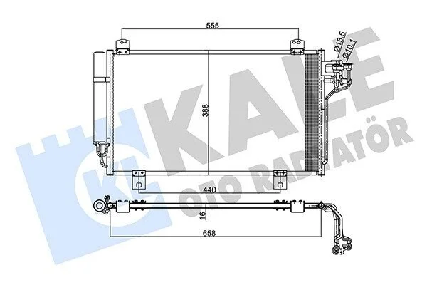 Радіатор кондиціонера Mazda 6 KALE OTO RADYATOR Kale 345495 (фото 1)