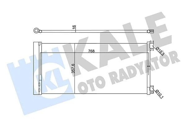 Радіатор кондиціонера Opel VIVaro, Renault Trafic III KALE OTO RADYATOR Kale 345575 (фото 1)