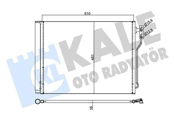 Радиатор кондиционера Bmw 5 KALE OTO RADYATOR Kale 345620 (фото 1)