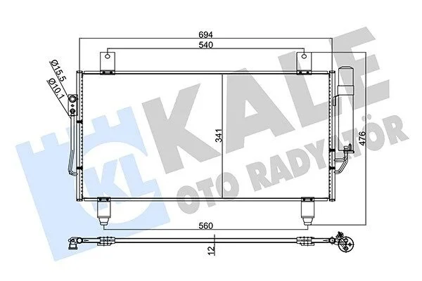 Радіатор кондиціонера Mitsubishi Outland Er III KALE OTO RADYATOR Kale 345780 (фото 1)