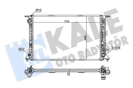 Радіатор охолодження Audi Q5 KALE OTO RADYATOR Kale 345845