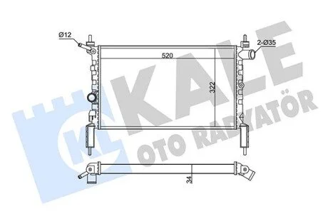 Радіатор охолодження Opel Astra F KALE OTO RADYATOR Kale 346195