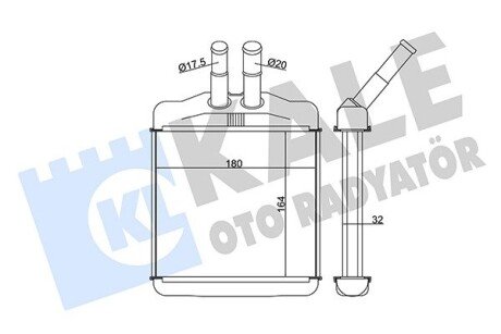 Радіатор обігрівача Ford S-Max (06-14)/Daewoo Lanos, Lagenza, Nubira, Zaz Chance OTO RADYATOR Kale 346330