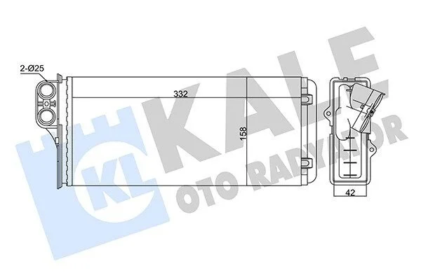 Радиатор обогревателя Renault Master II KALE OTO RADYATOR Kale 346410 (фото 1)