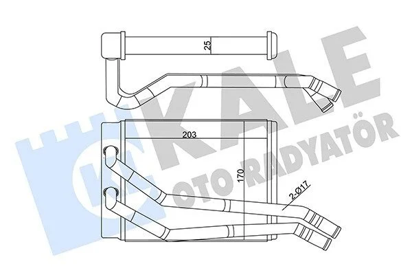 Радиатор обогревателя Hyundai Santa Fe I KALE OTO RADYATOR Kale 346555 (фото 1)