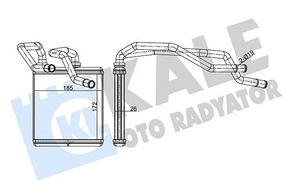 Радіатор обігрівача Nissan Qashqai, Qashqai +2, X-Trail Heater KALE OTO RADYATOR Kale 346650 (фото 1)