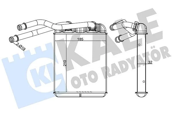 Радиатор обогревателя Audi Q7, Volkswagen Amarok, Touareg, Porsche Cayenne KALE OTO RADYATOR Kale 346740 (фото 1)