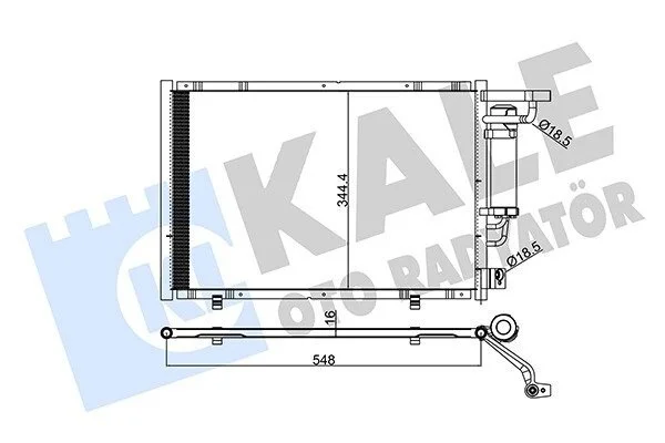 Радіатор кондиціонера Ford B-Max, Fiesta VI, Ka+, Transit Courier KALE OTO RADYATOR Kale 347320 (фото 1)