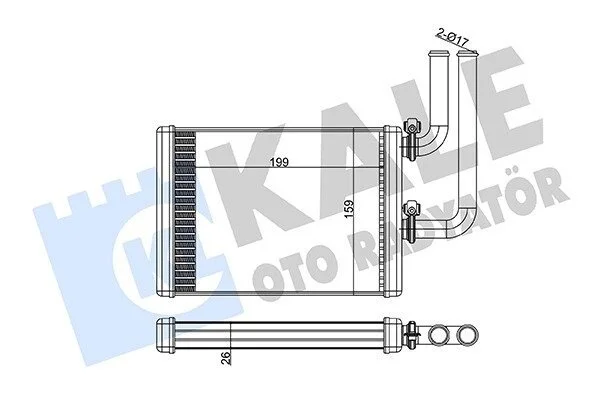Радиатор обогревателя Mitsubishi Lancer, Outlander I KALE OTO RADYATOR Kale 347360 (фото 1)