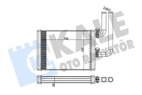 Радиатор обогревателя Mitsubishi Lancer, Outlander I KALE OTO RADYATOR Kale 347360