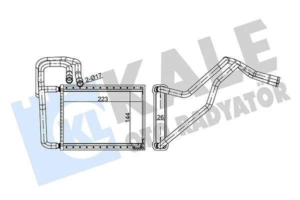 Радіатор обігрівача Kia Cerato Heater KALE OTO RADYATOR Kale 347405 (фото 1)