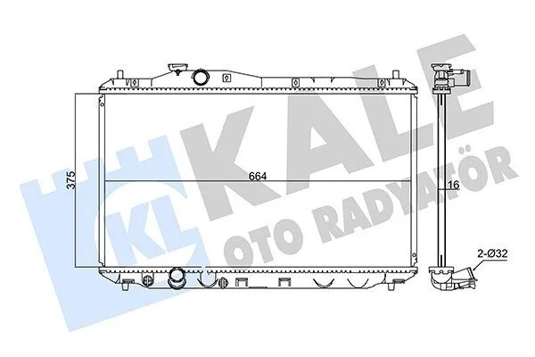 Радиатор охлаждения Honda Civic IX KALE OTO RADYATOR Kale 347550 (фото 1)