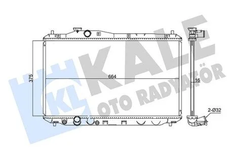Радиатор охлаждения Honda Civic IX KALE OTO RADYATOR Kale 347550