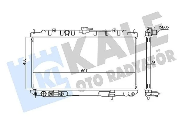 Радіатор охолодження Nissan X-Trail KALE OTO RADYATOR Kale 348020 (фото 1)