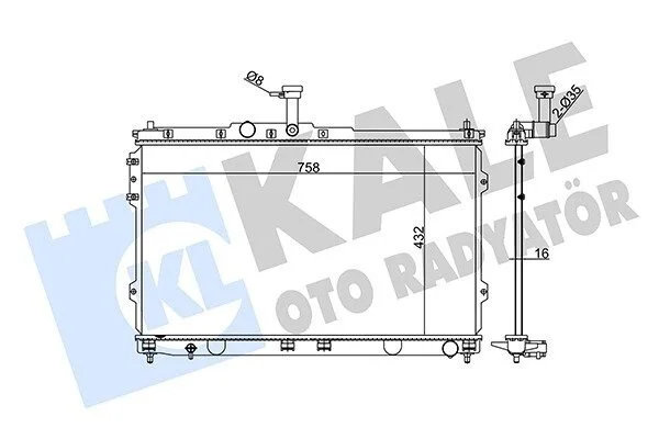Радіатор охолодження Hyundai H1 KALE OTO RADYATOR Kale 348345 (фото 1)