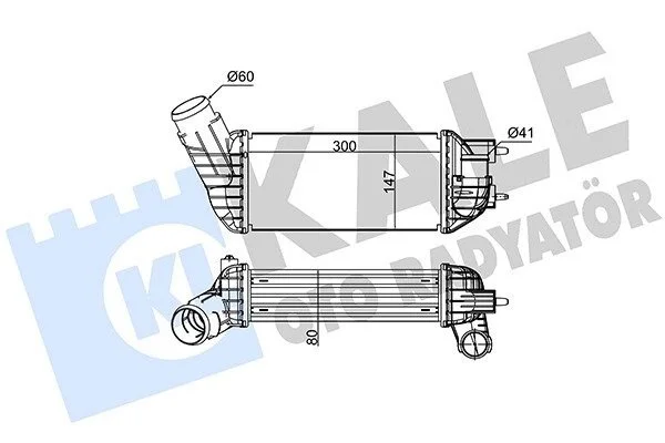 Інтеркулер Citroen C4 II, Ds4, Ds5, Peugeot 308, 308 Sw KALE OTO RADYATOR Kale 350825 (фото 1)