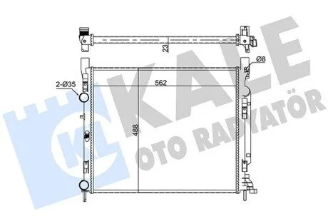 Радіатор охолодження Renault Kangoo, Grand Kangoo, Kangoo Express, Kango Be Bop - Mercedes Benz Citan Radiator KALE OTO RADYATOR Kale 351010
