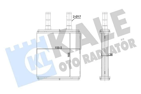 Радіатор обігрівача Hyundai Getz KALE OTO RADYATOR Kale 352110 (фото 1)
