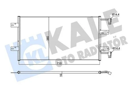 Радіатор кондиціонера Nissan Primastar, Opel VIVaro, Renault Trafic II KALE OTO RADYATOR Kale 352585