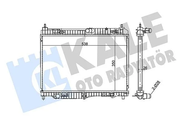 Радіатор охолодження Ford B-Max, Ecosport, Fiesta Vi, Transit Courier Radiator KALE OTO RADYATOR Kale 353880 (фото 1)