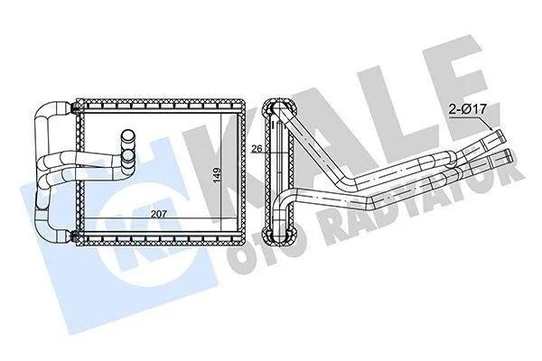 Радиатор обогревателя Hyundai Tucson KALE OTO RADYATOR Kale 355175 (фото 1)