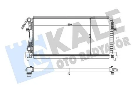 Радіатор охолодження Audi A3, Q2 - Seat Leon, Leon St - Skoda Octavia Iii KALE OTO RADYATOR Kale 355555