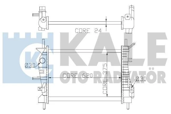 Радиатор охлаждения Ford Mondeo III KALE OTO RADYATOR Kale 356400 (фото 1)
