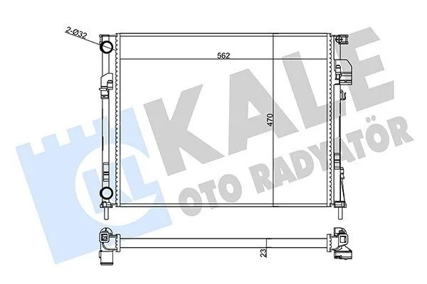 Радиатор охлаждения Renault Trafic II/Opel Vivaro/Nissan Primastar KALE OTO RADYATOR Kale 356890 (фото 1)