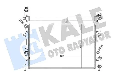 Радіатор охолодження Skoda Octavia II/VW Golf VI, Jetta IV KALE OTO RADYATOR Kale 356945