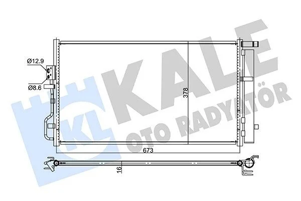 Радіатор кондиціонера Hyundai Tucson, Kia Sportage IV KALE OTO RADYATOR Kale 357750 (фото 1)