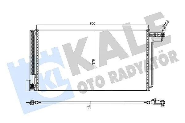Радіатор кондиціонера Ford C-Max II, Focus III, Grand C-Max KALE OTO RADYATOR Kale 357755 (фото 1)