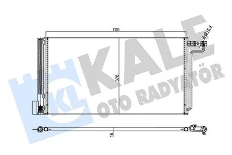 Радіатор кондиціонера Ford C-Max II, Focus III, Grand C-Max KALE OTO RADYATOR Kale 357755