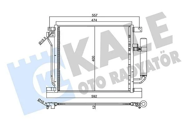 Радіатор кондиціонера Nissan Juke, Pulsar KALE OTO RADYATOR Kale 358070 (фото 1)