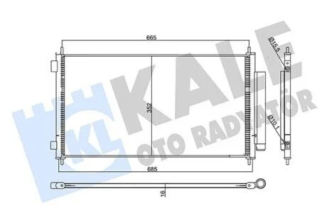 Радіатор кондиціонера Honda CR-V III KALE OTO RADYATOR Kale 358075