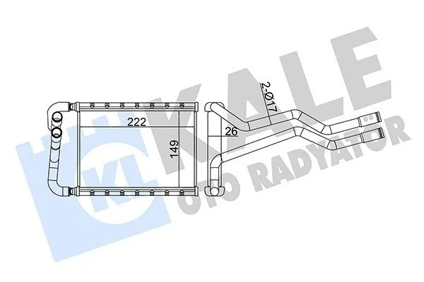 Радиатор обогревателя Hyundai Santa Fe II KALE OTO RADYATOR Kale 358630 (фото 1)