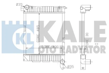 Радіатор охолодження двигуна (паяний) LR Freelander (98-) 2.0Di KALE OTO RADYATOR Kale 359400