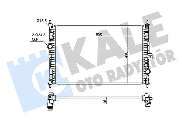 Радіатор охолодження Citroen Berlingo, C4 KALE OTO RADYATOR Kale 362345 (фото 1)