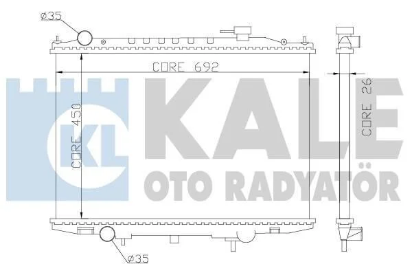 Радиатор охлаждения Nissan NP300 (08-), Pick Up (98-) 2.5D KALE OTO RADYATOR Kale 362900 (фото 1)