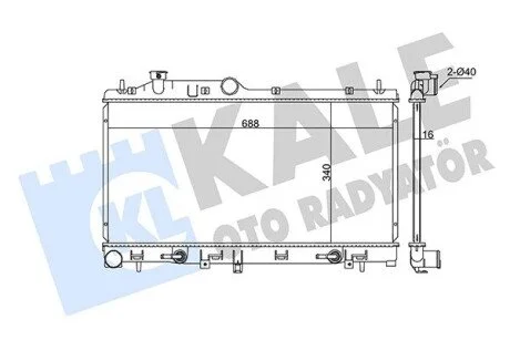Радіатор охолодження Subaru Forester KALE OTO RADYATOR Kale 365000