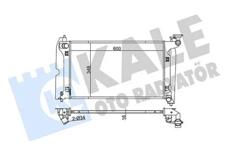 Радіатор охолодження Toyota Avensis KALE OTO RADYATOR Kale 366900