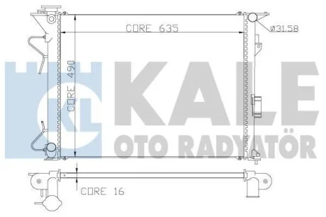 Радіатор охолодження Hyundai Grandeur, Sonata V, Kia Magentis KALE OTO RADYATOR Kale 369800