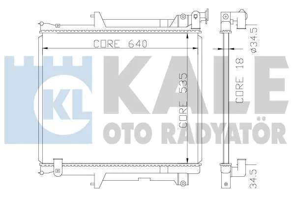 Радіатор охолодження двигуна (паяний) Mitsubishi L200 (05-) 2.5Di-D KALE OTO RADYATOR Kale 370400 (фото 1)