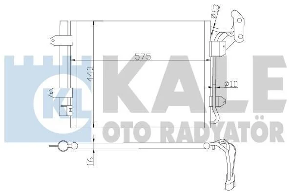 Радіатор кондиціонера Volkswagen Tiguan KALE OTO RADYATOR Kale 376200 (фото 1)