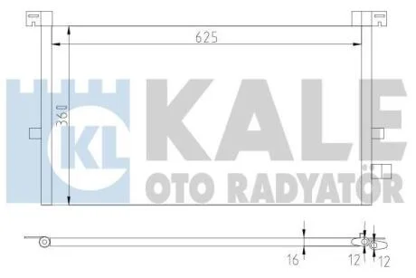 Радіатор кондиціонера Ford Mondeo III (02-) KALE OTO RADYATOR Kale 378700