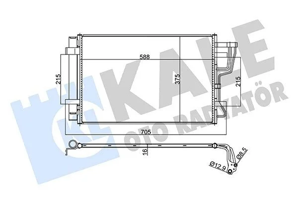 Радіатор кондиціонера Hyundai I30, Kia CeeD, Pro CeeD KALE OTO RADYATOR Kale 379200 (фото 1)