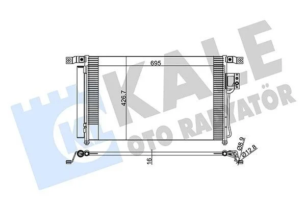 Радіатор кондиціонера Hyundai Santa Fe II KALE OTO RADYATOR Kale 379300 (фото 1)