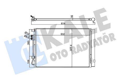 Радіатор кондиціонера Accent 1.4,1.6 (10-) OTO RADYATOR Kale 380200