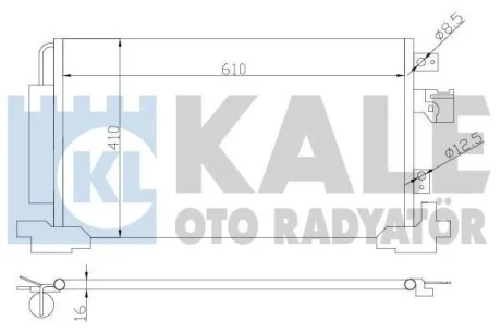 Радіатор кондиціонера Citroen C4 Aircross, C-Crooser, Mitsubishi ASX KALE OTO RADYATOR Kale 381700