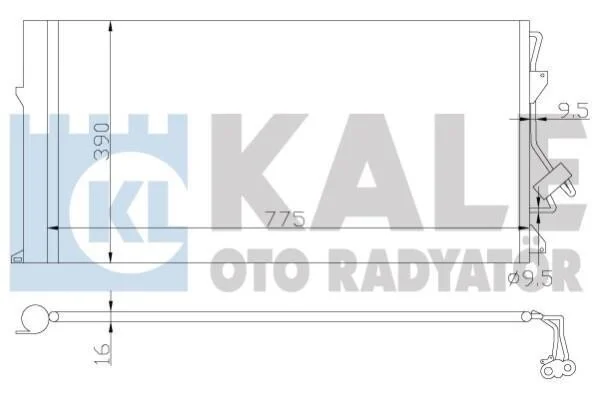Радіатор кондиціонера Audi Q7 - Porsche Cayenne - Volkswagen Touareg Condenser KALE OTO RADYATOR Kale 382100 (фото 1)
